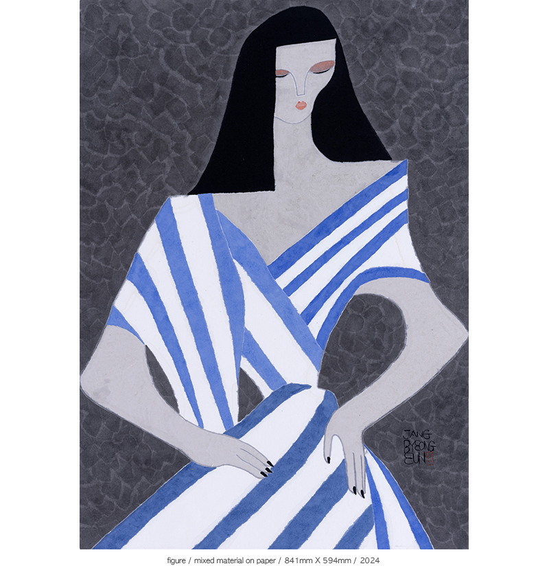 Jang Byeong Eun · Eastbrush · 张炳彥 · figure · mixed_material_on_paper · 841mm_x_594mm · 2024